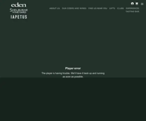 Edenicecider.com(Eden) Screenshot