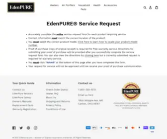 Edenpureservice.com(Edenpureservice) Screenshot