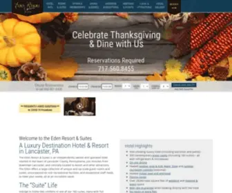 Edenresort.com(Lancaster PA Hotels) Screenshot