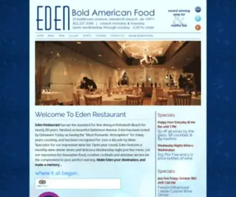 Edenrestaurant.com(Eden Restaurant) Screenshot