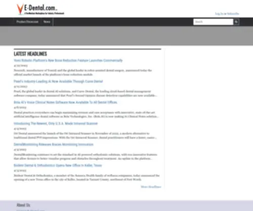 Edental.com(Digital Marketplace for the dental industry) Screenshot