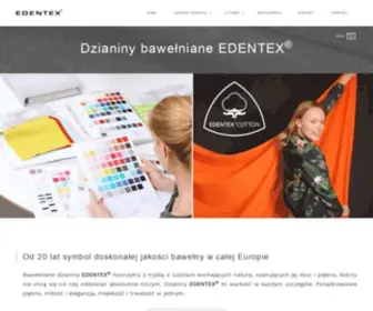 Edentex.pl(Dzianiny EDENTEX® Producent dzianin Łódź) Screenshot