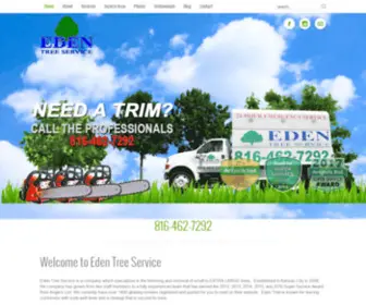 Edentreeservicekc.com(Arborists Overland Park) Screenshot