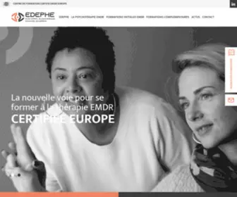 Edephe.fr(École d'EMDR et de psychothérapie humaniste basée à Nantes) Screenshot