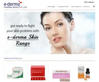 Edermapharma.net(Skin Glow Cream Supplier in Mumbai) Screenshot