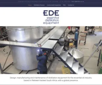 Edesa.co.za(Essential Oil Distillation Equipment South Africa) Screenshot