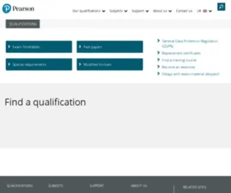 Edexcel.com(Awarding organisation for A levels) Screenshot