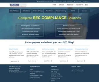 Edgarsolutions.com(Low cost EDGAR Filing Service) Screenshot