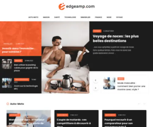 Edgeamp.com(Edge AMP : Votre magazine pour rester informé et suivre l'actualité) Screenshot