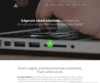 Edgecoin.io(Fraud-proof, Smart Education on the Blockchain) Screenshot