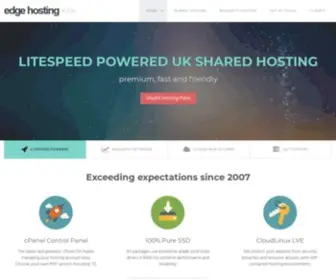 Edgehosting.uk(Litespeed Powered High Performance UK Hosting 99.9% SLA) Screenshot