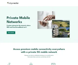 Edgenectar.com(Private Mobile Networks for the Enterprise) Screenshot