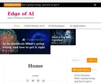 Edgeofai.com(Edge of Artificial Intelligence) Screenshot