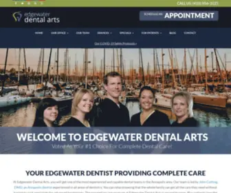 Edgewaterdentalarts.com(Dentist in Edgewater & Annapolis) Screenshot