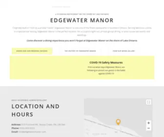 Edgewatermanor.com(Fine dining on the shore of Lake Ontario) Screenshot