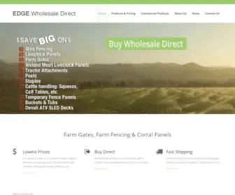 Edgewholesaledirect.com(Farm Gates) Screenshot