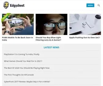 Edgysheet.com(All about gaming) Screenshot