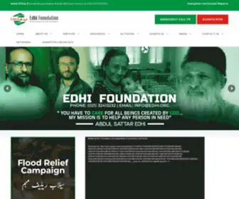Edhi.org(Serving Humanity in the Spirit of All Religions) Screenshot