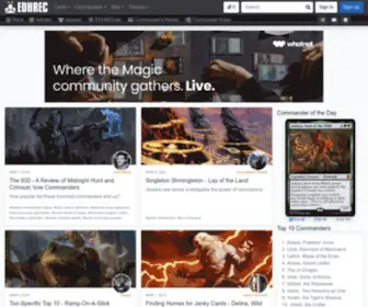 Edhrec.com(EDH Recommendations and strategy content for Magic) Screenshot