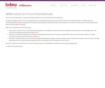 Edi-Energy.de(BDEW Forum Datenformate) Screenshot