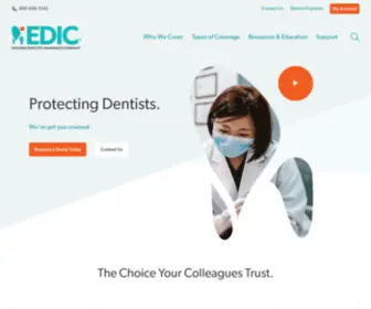 Edic.com(Eastern Dentists Insurance Company (EDIC)) Screenshot