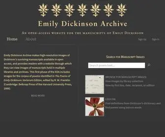 Edickinson.org(Emily Dickinson Archive) Screenshot