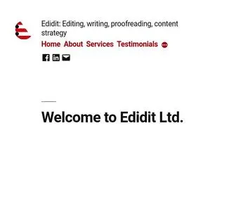 Edidit.co.uk(Editing, writing, proofreading, content strategy) Screenshot