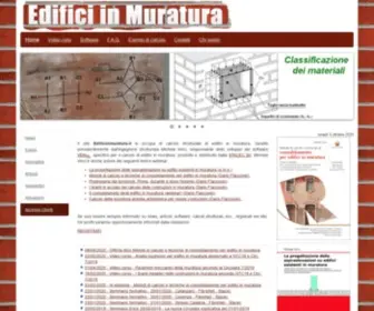 Edificiinmuratura.it(Si occupa prevalentemente di edifici in muratura) Screenshot