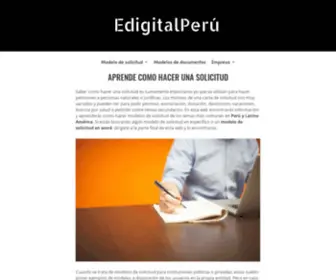 Edigitalperu.com(Como hacer una solicitud) Screenshot