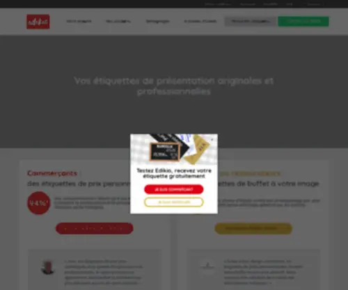 Edikio.com(Original, professional display labels) Screenshot