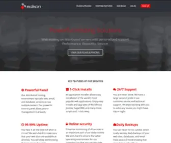 Edikon.com(Powerful Web Hosting on Distributed Servers) Screenshot