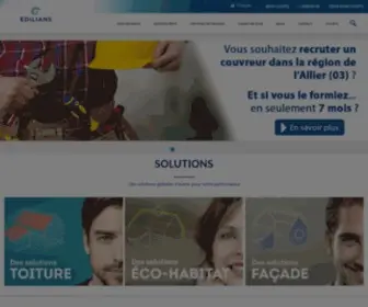 Edilians.com(Fabricant de tuile de toit en terre cuite) Screenshot