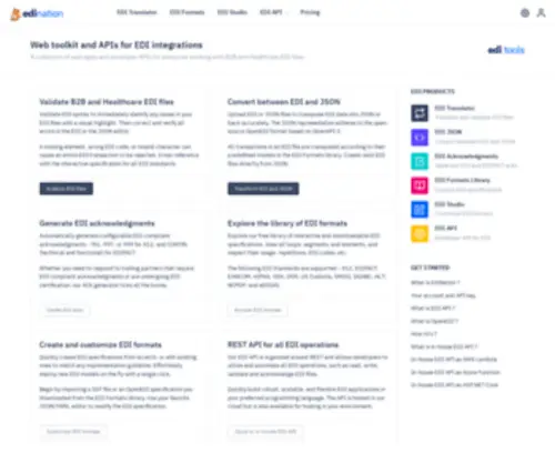 Edination.com(EDI translator and validator web toolkit) Screenshot