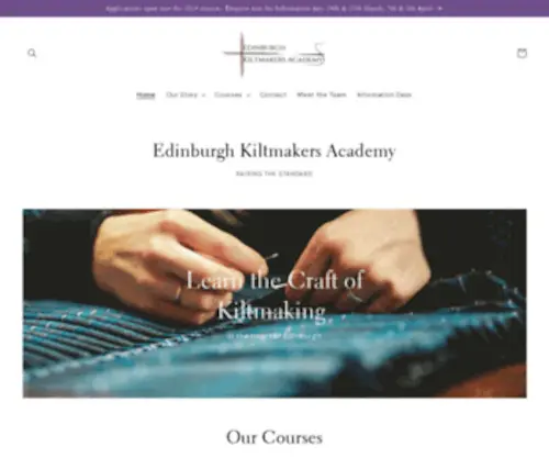 Edinburghkiltmakersacademy.com(Learn Handmade Kiltmaking) Screenshot
