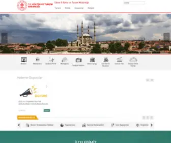 Edirnekulturturizm.gov.tr(Edirne İl Kültür ve Turizm Müdürlüğü) Screenshot