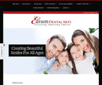 Edisondentalarts.com(Edison Dentists) Screenshot