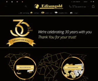 Edisongold.com(Naložbeno zlato) Screenshot