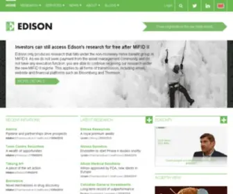 Edisoninvestmentresearch.com(Edison) Screenshot