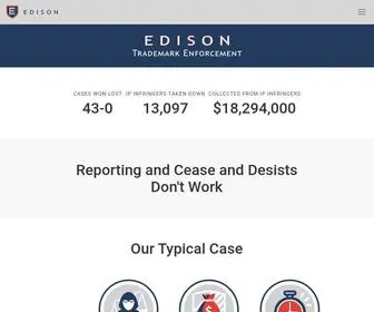 Edisonlf.com(Edison Trademark Enforcement) Screenshot