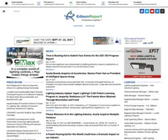 Edisonreport.net(Lighting News and Technology) Screenshot