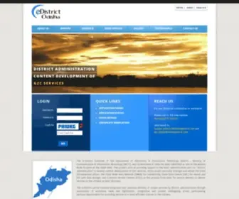 Edistrictodisha.gov.in(EDistrict-Orissa) Screenshot
