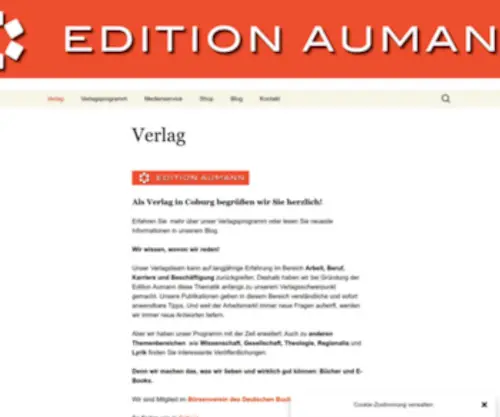 Edition-Aumann.de(Erfahren Sie  mehr über unser Verlagsprogramm oder lesen Sie neueste Informationen in unserem Blog) Screenshot