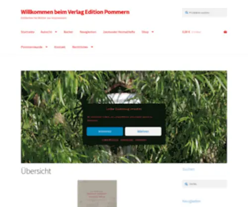 Edition-Pommern.com(Willkommen beim Verlag Edition Pommern) Screenshot