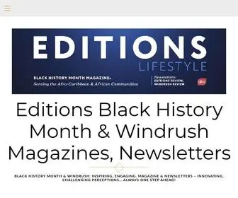 Editionbhm.com(Editions Lifestyle Black History Month & Windrush Magazines) Screenshot