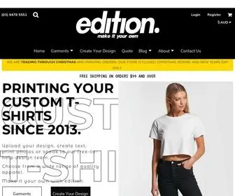 Editiononline.com.au(Edition Custom Printing) Screenshot