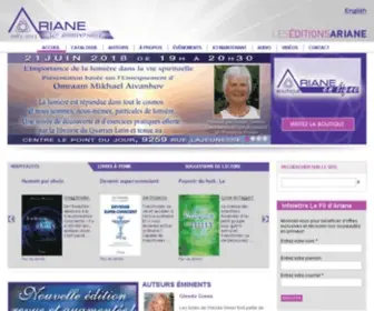 Editions-Ariane.com(Livres/e-books d'éveil en conscience et sur les facultés spirituelles/multidimensionnelles) Screenshot