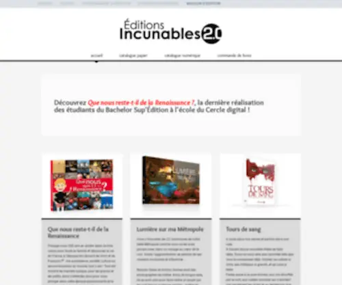 Editions-Incunables.fr(Éditions Incunables 2.0) Screenshot