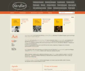 Editions-Verdier.fr(Editions Verdier) Screenshot