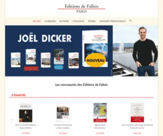 Editionsdefallois.com(Le site des Éditions de Fallois) Screenshot