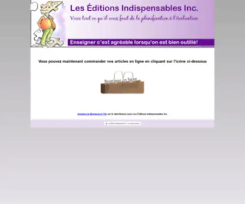 Editionsindispensables.com(Détaillant) Screenshot